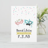 Party Hochzeit Einladung (Stehend Vorderseite)