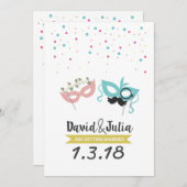 Party Hochzeit Einladung (Vorne/Hinten)