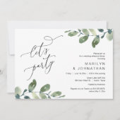 Party, Hochzeit Probe Dinner, Eukalyptus Einladung (Vorderseite)