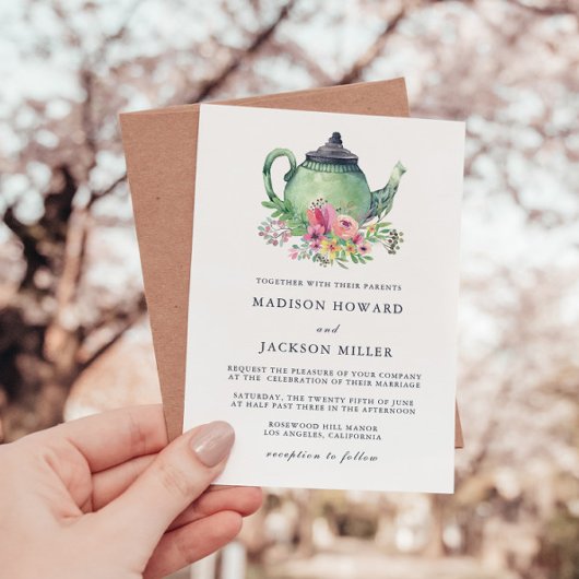 Party Hochzeit von Wasserfarbe Einladung