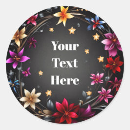 Party/Hochzeiten mit individuell anpassbaren Blume Runder Aufkleber