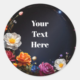 Party/Hochzeiten mit individuell anpassbaren Blume Runder Aufkleber