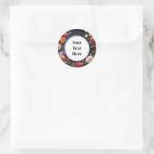 Party/Hochzeiten mit individuell anpassbaren Blume Runder Aufkleber (Tasche)