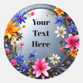 Party/Hochzeiten mit individuell anpassbaren Blume Runder Aufkleber