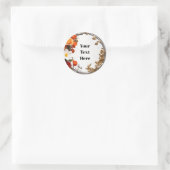 Party/Hochzeiten mit individuell anpassbaren Blume Runder Aufkleber (Tasche)