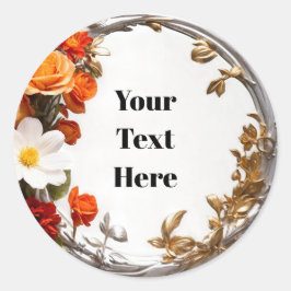 Party/Hochzeiten mit individuell anpassbaren Blume Runder Aufkleber