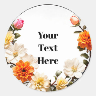 Party/Hochzeiten mit individuell anpassbaren Blume Runder Aufkleber