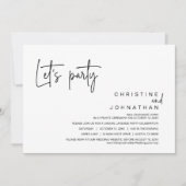 Party, Hochzeitsfeier Einladung (Vorderseite)