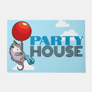 PARTY HOUSE Funny Possum Floating Ballon Opossum Fußmatte