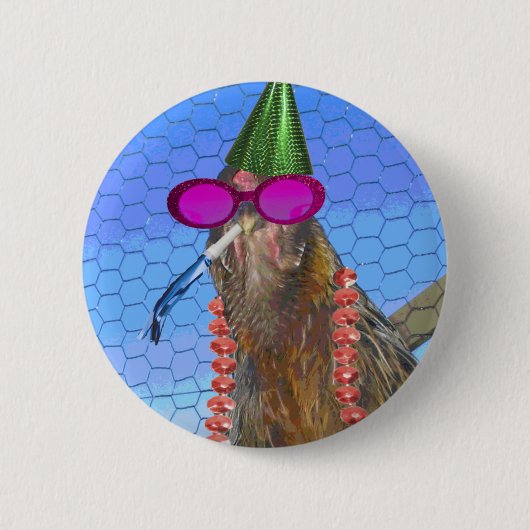 Party-Huhn Button (Vorderseite)