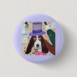 Party-Hund Basset Hound Button