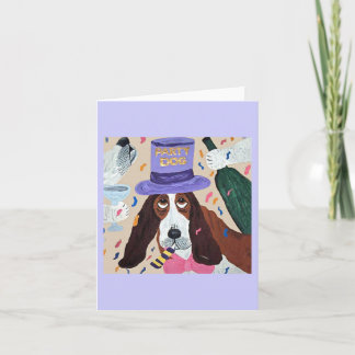 Party-Hund Basset Hound  Einladung