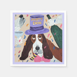 Party-Hund Basset Hound Serviette