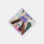 Party-Hund Basset Hound  Serviette (Ecke)