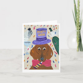 Party-Hund Dachshund Einladung