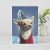 Party Hund Einladung (Stehend Vorderseite)