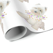 Party-Hund Geschenkpapier (Rolleneckpunkt)