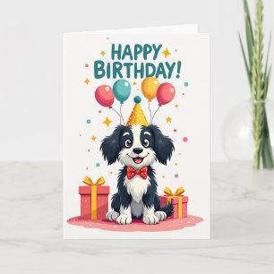 Party-Hund-Illustrationskarte Karte