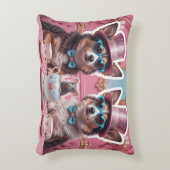 Party Hunde und Maus, Baumwolle der Klasse A Dekokissen (Vorderseite(Vertikal))