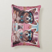 Party Hunde und Maus, Baumwolle der Klasse A Dekokissen (Rückseite(Vertikal))