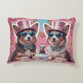 Party Hunde und Maus, Baumwolle der Klasse A Dekokissen (Rückseite)