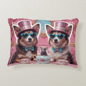 Party Hunde und Maus Dekokissen (Rückseite)