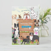 Party-Hundeschema Einladung (Stehend Vorderseite)