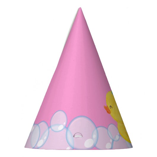 Party-Hut aus rosa Wasserfarbe Partyhütchen (Links)