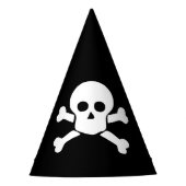 Party-Hut mit dem weißen Schädel u. den Partyhütchen (Vorderseite)