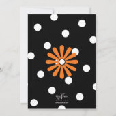 Party Hut mit Orange Polka Dots Einladung (Rückseite)