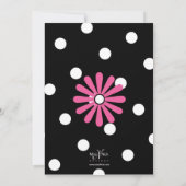 Party Hut mit Pink Polka Dots Einladung (Rückseite)