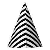 Party-Hut mit Schwarzweiss-Streifen Partyhütchen (Rückseite)