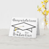 Party-Hut mit weißem und silbergradischem Cap oder Karte (Gelbe Blume)