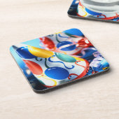 Party-Hüte Getränkeuntersetzer (Linke Seite)