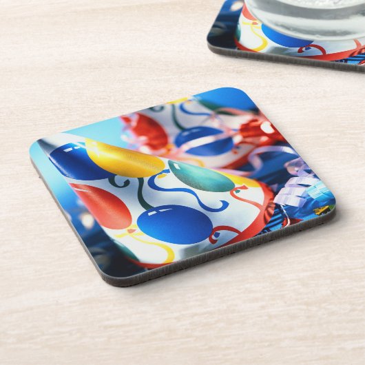 Party-Hüte Getränkeuntersetzer (Linke Seite)