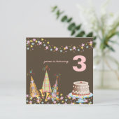 Party Hüte, Kinder Geburtstagsparty Einladung (Stehend Vorderseite)