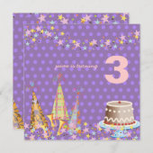 Party Hüte, Kinder Geburtstagsparty Einladung (Vorne/Hinten)