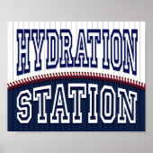 Party-HYDRATION-STATION-Schild Poster (Vorne)