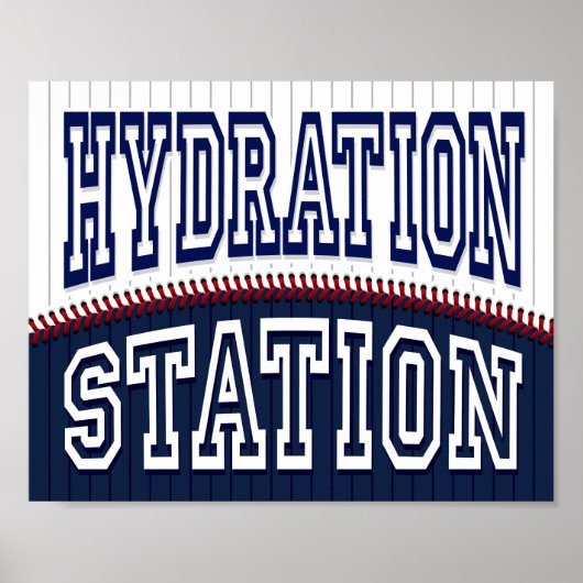 Party-HYDRATION-STATION-Schild Poster (Vorne)