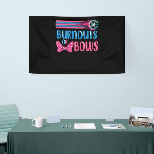 Party-Idee für Ausbrüche oder Bows Gender Reveal Banner (Messeveranstaltung)