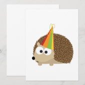 Party Igel Einladung (Vorne/Hinten)