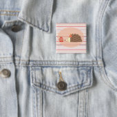 Party-Igel und kleiner Kuchen Button (Beispiel)