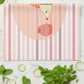 Party-Igel und kleiner Kuchen Geschirrtuch (Gefaltet)