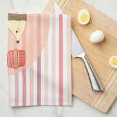 Party-Igel und kleiner Kuchen Geschirrtuch (Viertel Falte)