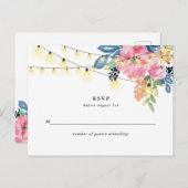 Party im Garten, Blume und Lichtbestrahlung Postkarte (Vorne/Hinten)