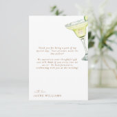 Party im Haus Margarita Botschaft II Vielen Dank Dankeskarte (Stehend Vorderseite)