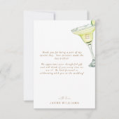 Party im Haus Margarita Botschaft Vielen Dank Dankeskarte (Vorderseite)