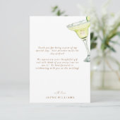 Party im Haus Margarita Botschaft Vielen Dank Dankeskarte (Stehend Vorderseite)