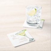 Party im Haus Margarita Weißes Brautparty Rechteckiger Pappuntersetzer (Vor Ort)