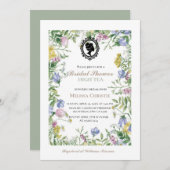 Party im Hochgarten, wunderschönes pastellfarbenes Einladung (Vorne/Hinten)